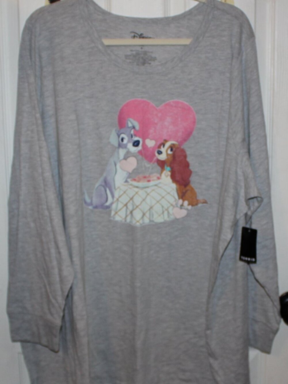 NWT Torrid Disney Lady and The Tramp cotton Tee 5X(28W) CUTE /FUN!!